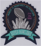 Hubert H. Humphrey Metrodome Super Bowl XXVI Patch