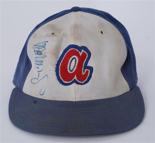 Gary Matthews 1978 Atlanta Braves Game Used & Autographed Hat w/ Dave Miedema LOA