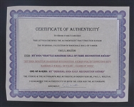 Paul Molitor 2004 Seattle Mariners Hall of Fame Recognition Award w/ Player Provenance