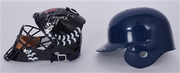 Lot of 2 Bert Blyleven & AJ Pierzynski Autographed Minnesota Twins Mini Helmets Beckett