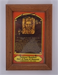 Willie Mays Autographed Framed Hall of Fame Plaque Postcard Beckett LOA