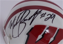 Lot of 2 Michael Bennett & Ron Vander Kelen Autographed Wisconsin Badgers Football Mini Helmets Beckett