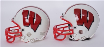 Lot of 2 Michael Bennett & Ron Vander Kelen Autographed Wisconsin Badgers Football Mini Helmets Beckett