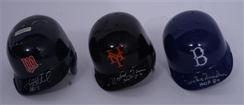 Lot of 3 Autographed Baseball Mini Helmets w/ Monte Irvin Beckett