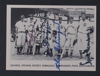 All-Star Game Autographed Galasso TCMA 1979 Card w/ Joe DiMaggio & Hank Greenberg JSA