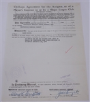 Clark Griffith Signed Washington Senators Uniform Agreement for the Assignment of Players Contract, June 4, 1948 - Rare Hall of Fame Griffith Autograph