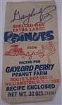 Gaylord Perry Autographed Peanut Bag JSA