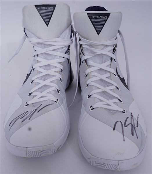 Karl-Anthony Towns Minnesota Timberwolves Game Used & Autographed Shoes Beckett