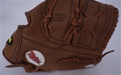 Kent Hrbek, Jeff Reardon, & Tom Brunansky Autographed Minnesota Twins Glove JSA