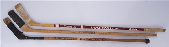 Lot of 3 Vintage Hockey Sticks