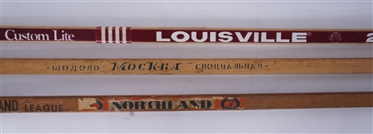 Lot of 3 Vintage Hockey Sticks