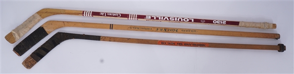 Lot of 3 Vintage Hockey Sticks