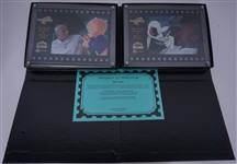 Michael Jordan Space Jam Jumbo Cel Cards LE Bugs Bunny & Porky Pig UDA
