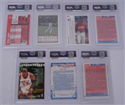  Michael Jordan - Lot of 7 PSA Graded & 16 Raw Cards (PSA 7, PSA 8, & PSA 9)