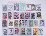 Large Collection of NFL Greats Football Cards w/ PSA Graded Cards