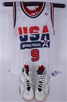 1992 Nike Air Jordan VII Original Olympic Basketball Shoes Dream Team & Michael Jordan USA Jersey