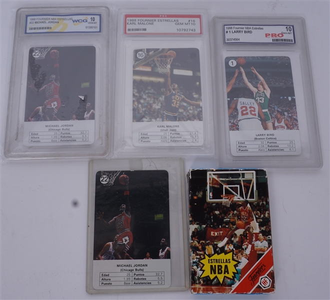 1988 Fournier NBA Estrellas Cards w/ 4 Michael Jordans