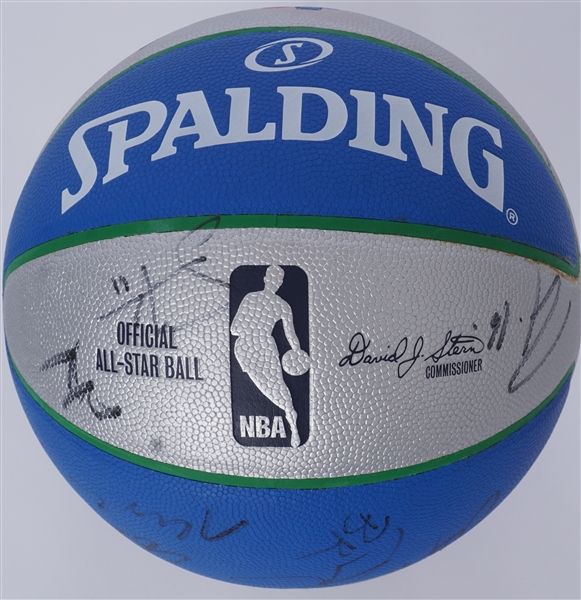2010 NBA All-Stars & Coach Autographed Basketball w/ Kevin Durant Tim Duncan Dwyane Wade & Kevin Garnett NBA LOA & Beckett LOA