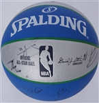 2010 NBA All-Stars & Coach Autographed Basketball w/ Kevin Durant Tim Duncan Dwyane Wade & Kevin Garnett NBA LOA & Beckett LOA