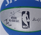 2010 NBA All-Stars & Coach Autographed Basketball w/ Kevin Durant Tim Duncan Dwyane Wade & Kevin Garnett NBA LOA & Beckett LOA