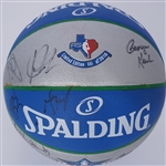 2010 NBA All-Stars & Coach Autographed Basketball w/ Kevin Durant Tim Duncan Dwyane Wade & Kevin Garnett NBA LOA & Beckett LOA