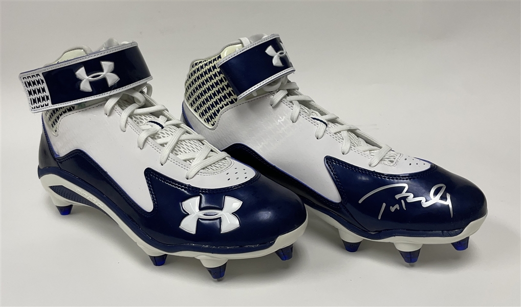 Tom Brady Autographed Under Armour Cleats TriStar