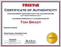 Tom Brady Autographed Under Armour Cleats TriStar