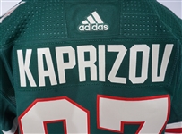 Kirill Kaprizov 2020-21 Minnesota Wild Game Used Rookie Playoff Jersey Acquired From the Wild