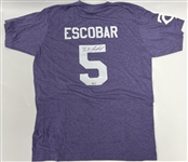 Eduardo Escobar 2018 Minnesota Twins Prince Night Game Used & Autographed BP Shirt MLB