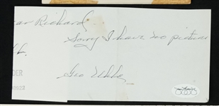 George Uhle Autographed Cut Signature JSA