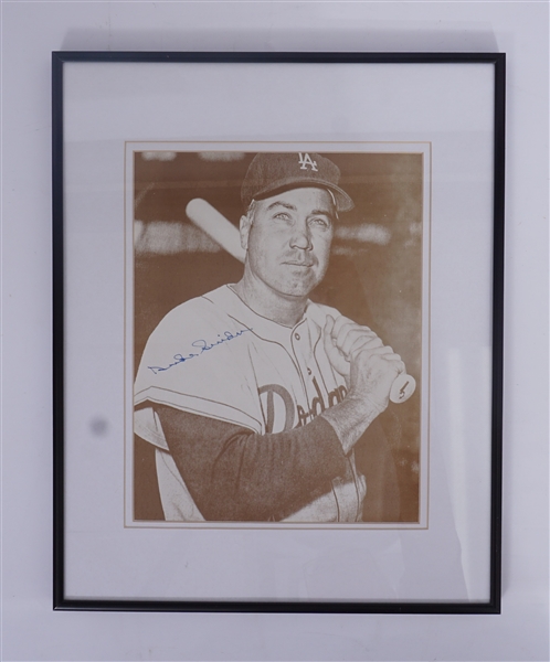 Duke Snider Autographed Los Angeles Dodgers Framed 11x14 Photo Beckett LOA