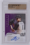 Shohei Ohtani Autographed 2018 Slabbed Leaf Baseball Special Release Premier Rookie Purple Parallel LE #2/3