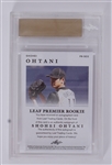 Shohei Ohtani Autographed 2018 Slabbed Leaf Baseball Special Release Premier Rookie Purple Parallel LE #2/3