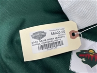 Kirill Kaprizov 2020-21 Minnesota Wild Game Used Rookie Playoff Jersey Acquired From the Wild w/ Team Provenance
