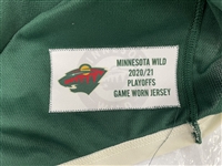 Kirill Kaprizov 2020-21 Minnesota Wild Game Used Rookie Playoff Jersey Acquired From the Wild w/ Team Provenance