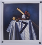 Mickey Mantle New York Yankees LE #189/600 Lithograph Autographed by Bill Williams
