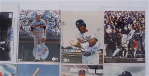 Lot of 12 Autographed & Inscribed 8x10 NFL & MLB Photos Beckett