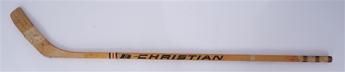 Gerry Odrowski Game Used & Team Signed Minnesota Fighting Saints Hockey Stick