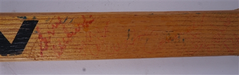 Gerry Odrowski Game Used & Team Signed Minnesota Fighting Saints Hockey Stick