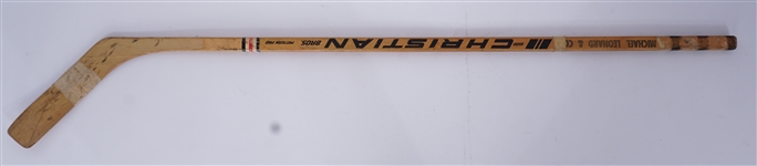 Gerry Odrowski Game Used & Team Signed Minnesota Fighting Saints Hockey Stick