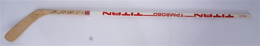 Neal Broten Game Used & Autographed Hockey Stick