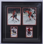 Chicago Blackhawks 4 Player Autographed & Framed Photo 25x25 Display