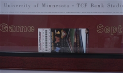 Minnesota Gophers TCF Bank Stadium Inaugural Game Framed Panorama w/ Ticket