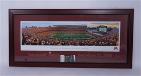 Minnesota Gophers TCF Bank Stadium Inaugural Game Framed Panorama w/ Ticket