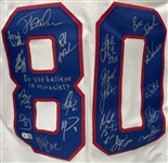 1980 USA Hockey Miracle Team Signed & Inscribed Custom Jersey w/ 19 Signatures Beckett
