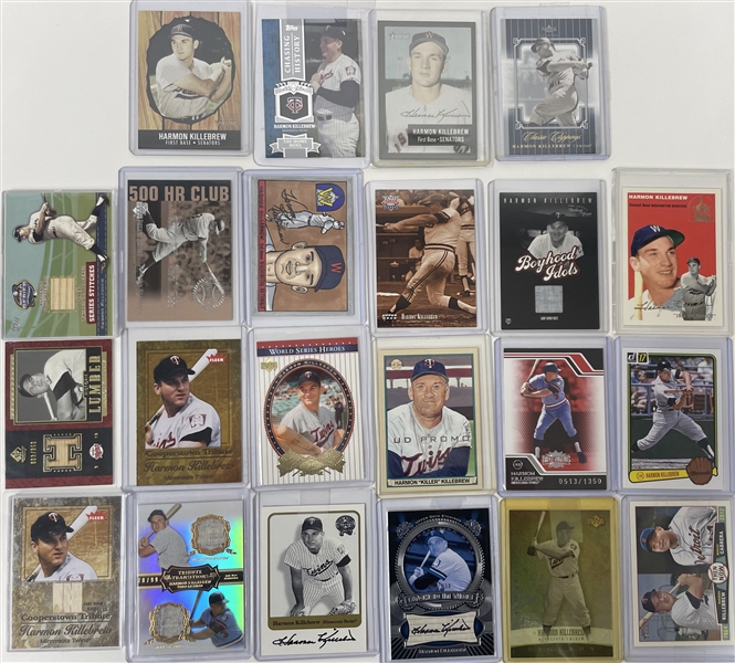 Lot of 22 Harmon Killebrew Cards - Autographs, Jersey, Bat, LE Cards