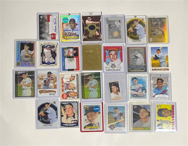 Lot of 22 Harmon Killebrew Cards - Autographs, Jersey, Bat, LE Cards