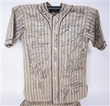 1918 Brooklyn Dodgers Spring Training Worn Flannel Jersey & Pants Autographed by 66 Hall Of Famers w/ Mickey Mantle Beckett LOA