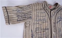 1918 Brooklyn Dodgers Spring Training Worn Flannel Jersey & Pants Autographed by 66 Hall Of Famers w/ Mickey Mantle Beckett LOA