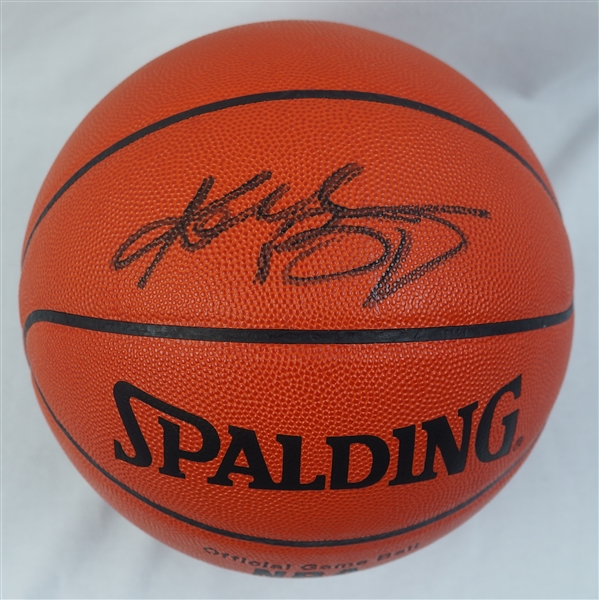 Kobe Bryant Autographed Official David Stern NBA Leather Basketball Signed on July 9th, 2001 w/ PSA/DNA & Beckett LOAs